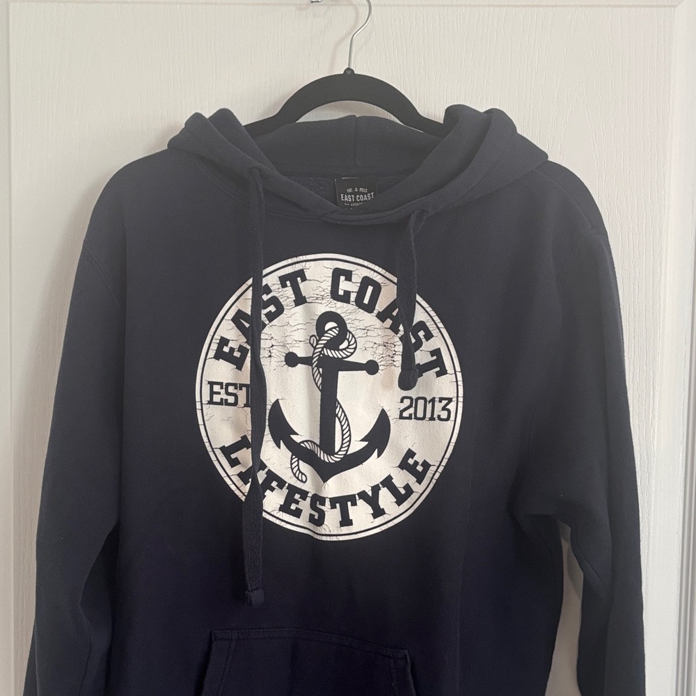 East Coast Lifestyle Navy Anchor Sweater